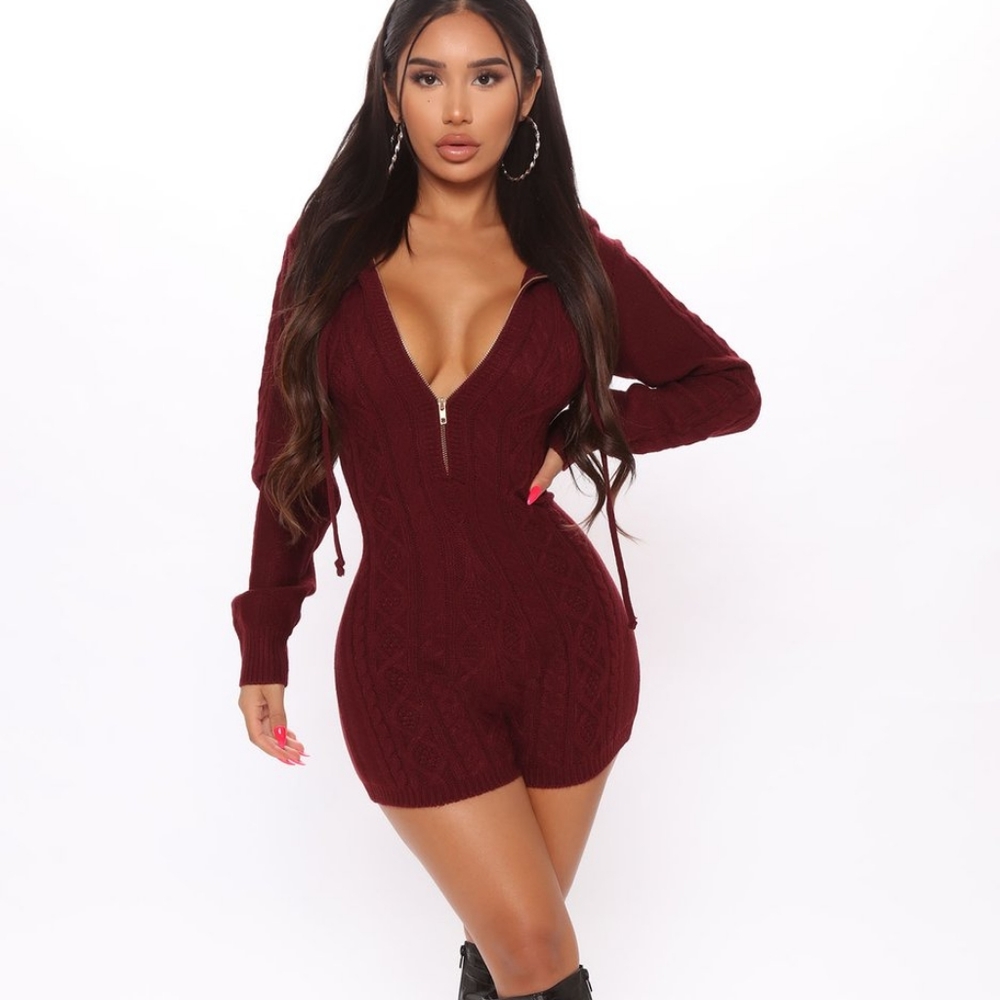 Fashion Nova Hooded Romper